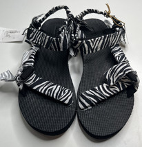 Arizona love NWOB women’s size 9 zebra black white strappy sandals sf17 - £47.13 GBP