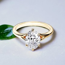 1-3 Carat Lab Diamond Oval Cut Engagement Ring Lab Grown Diamond 14K Yel... - $135.00