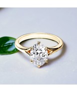 1 Carat Oval Cut Solitaire Lab Diamond Engagement Ring 925 Sterling Silver  - $89.00