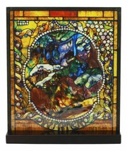 Louis Comfort Tiffany Four Seasons Collection Winter Stained Glass Art With Base - £70.33 GBP