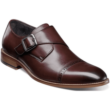 Stacy Adams Desmond Shoes Cap Toe Monk Strap Burgundy 25162-601 image 9