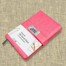 A5 Styish Pink Leather Combination Lock Journal for Grils, 220 Pages Lin... - £16.80 GBP