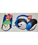 Ear Muffs &amp; Fuzzy Socks 7-8.5 For Kids Penguins Creatology Christmas NWT... - $7.49