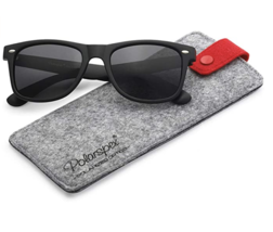 Polarized 80&#39;s Retro Classic Trendy Unisex Black Sunglasses for Men &amp; Women NEW - £14.92 GBP