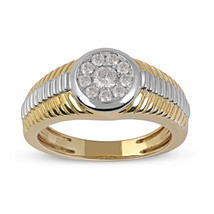 Authenticity Guarantee 
10K Yellow Gold 0.50CT TW Diamond Composite Two Tone ... - £482.47 GBP