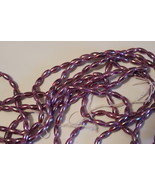 3 x 6 MM OAT BEADS AURORA BOREALIS PURPLE 60 INCH STRING CRAFTS JEWELRY WEDDINGS - $3.50