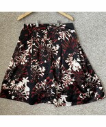 Worthington Women’s Red Floral Knee Length Skirt Size 8 - $26.74 CAD