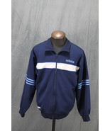 Vintage Adidas Jacket - Classic Track Jacket in Blue - Men&#39;s Medium - $75.00