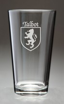 Talbot Irish Coat of Arms Pint Glasses - Set of 4 (Sand Etched) - $67.32