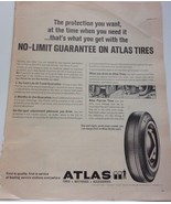 Atlas Tires No Limit Guarantee Magazine Print Ad 1964 - €6,99 EUR