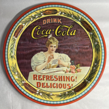 Coca Cola Round Tin Serving Tray 1976 Coke 75th Anniversary #12246 Vintage - £9.59 GBP