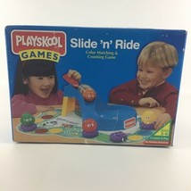 Playskool Games Slide ‘n&#39; Ride Color Matching Counting Game 1995 Vintage Hasbro - £52.18 GBP