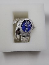 Judith Ripka Silvertone Stainless Steel &amp; Diamonique 1.00 cttw Tubogas Watch-Blu - $75.00