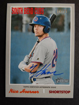 2019 Topps Heritage Minor League Nico Hoerner South Bend Cubs Auto Card 14/25 - £93.71 GBP