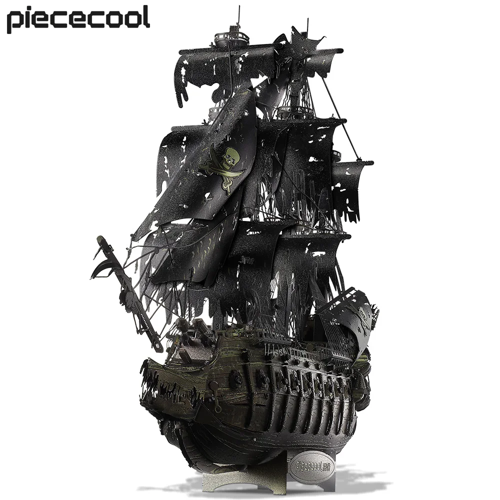 Piececool 3D Metal Puzzle The Flying Dutchman Model Building Blocks Pirate Ship  - $53.98