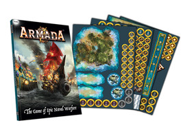 Armada Rulebook &amp; Counters - Mantic Fantasy Naval Warfare - £58.10 GBP