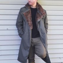 Blade Runner 2049 Ryan Gosling (Officer K) Shearling Long Trench Cotton Coat - £79.63 GBP
