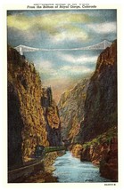 Aerial View Postcard The Royal Gorge and the Worlds Highest Bridge Colorado  - £11.12 GBP