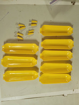 Lot of 8 Corn On The Cob Trays 4 Sets of Corn Holders Yellow - £13.36 GBP