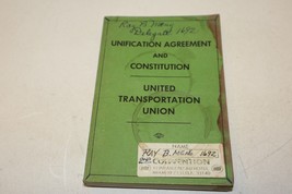 VTG 1970s United Transportation Union Unification Agreement &amp; Constituti... - £7.88 GBP