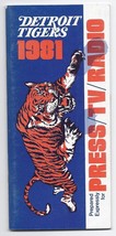 1981 Detroit Tigers Media Guide - $24.16