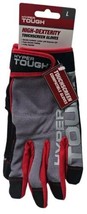 HyperTough High Dexterity Glove, Gray Red Black, Touch compat, No-Slip S... - £12.21 GBP