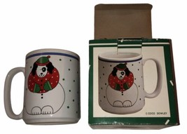 Coco Dowley Dog In Christmas Sweater Vintage Mug Made In Taiwan - £14.42 GBP