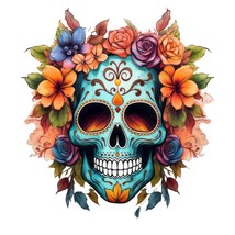 Sugarskull Bonita Colores Vinyl Decal Sticker UV &amp; Water Proof Water Bot... - $109.41 MXN