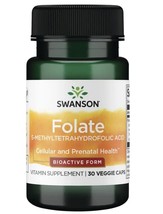 Swanson Folate (5-Methyltetrahydrofolic Acid) 400 Mcg 30 Veggie Capsules - $7.43