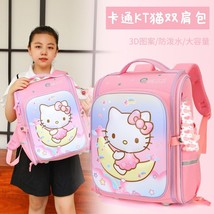 Sanrio hello kitty Student Schoolbag Spine Protection Backpack Girl Children han - £42.86 GBP