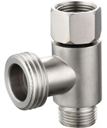 Bidet T Adapter, Biveah Stainless Steel Angle Stop Add-A-Tee Valve, Kts0... - £26.06 GBP