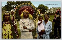 Cherokee Indian Group Great Smoky Mountains National Park NC Postcard E41 - $5.95