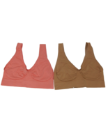 Rhonda Shear 2‑Pack Original Ahh Nylon Bra Women&#39;s Sz XL (EG/TG) Sienna ... - $15.83