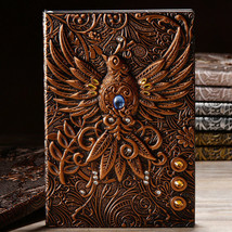 Embossed Leather Phoenix Retro Vintage Journal Notebook Lined Paper Diary - £21.57 GBP