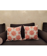 Set of 2 Moroccan Embroidered Cushion Covers – Handcrafted Decorative Pi... - €102,73 EUR