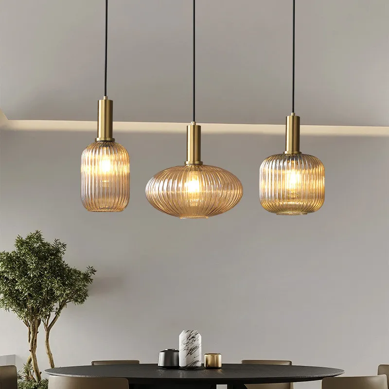 Retro restaurant colorfull glass pendant lights Creative living room Lamp Simple - £29.16 GBP+