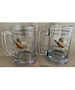 Vintage Princess House Colonial Pheasant Design Glass Beer Mugs/Steins S... - €14,93 EUR