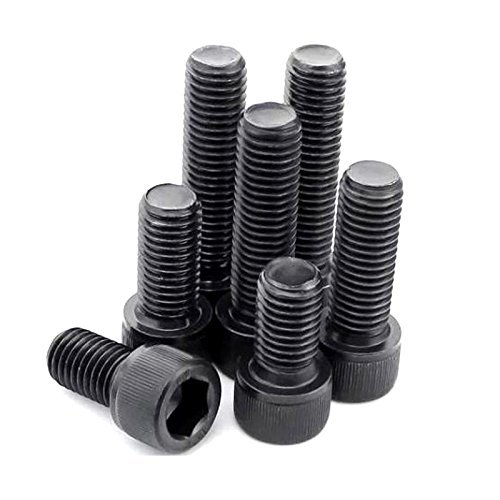 Bluemoona 100 Pcs - Metric M4 Hex Socket screBA flat head Hexagon cap screBAs bo