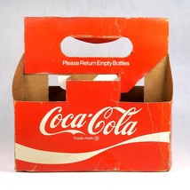 Coca-Cola 6.5 oz 6-Pack Caddy Vintage 70s-80s Cardboard Carrier The Real... - £15.72 GBP