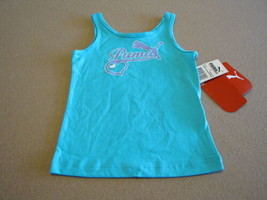 Puma girls active Tank top shirt  blue NWT size 5 NEW sleeveless 18.00^^ - $5.36