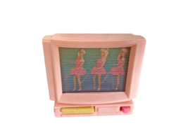 Rare Mattel Arco Barbie 1991 Magic Moves Flicker Dance Wind Up TV VCR Pi... - $27.87