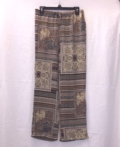 Jaclyn Smith casual gauzy pants women&#39;s size S small drawstring waist brown - £2.39 GBP