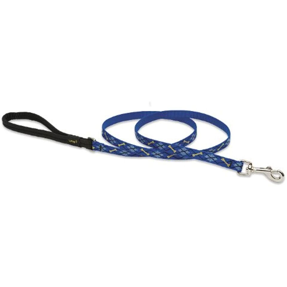 LupinePet Originals 1/2&quot; Dapper Dog 6-foot Padded Handle Leash for Small... - $25.99