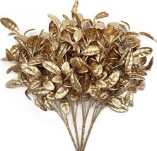 CATTREE Artificial Plants Filler Christmas Wedding Decor Decorations 4 pack Gold - £14.93 GBP