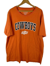 OSU Cowboys T Shirt Size 2X Womens Short Sleeve Knit Oklahoma State Orange - £25.70 GBP