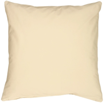 Caravan Cotton Cream 20x20 Throw Pillow, Complete with Pillow Insert - $31.45