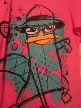Nwt - Disney&#39;s Agent P Pink Woman&#39;s Size Adult M Short Sleeve Tee - £7.98 GBP