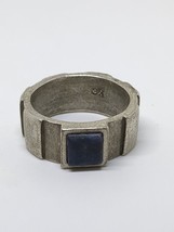 Vintage Sterling Silver 925 Blue Lapis KC Southwestern Ring Size 8 - £27.51 GBP