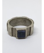 Vintage Sterling Silver 925 Blue Lapis KC Southwestern Ring Size 8 - £27.52 GBP
