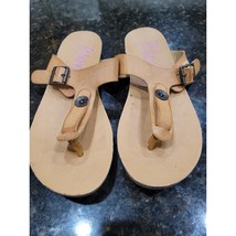 Blowfish Sandals Women&#39;s Size 8.5 Tan Brown Casual Comfort Slip On Thong... - $27.72